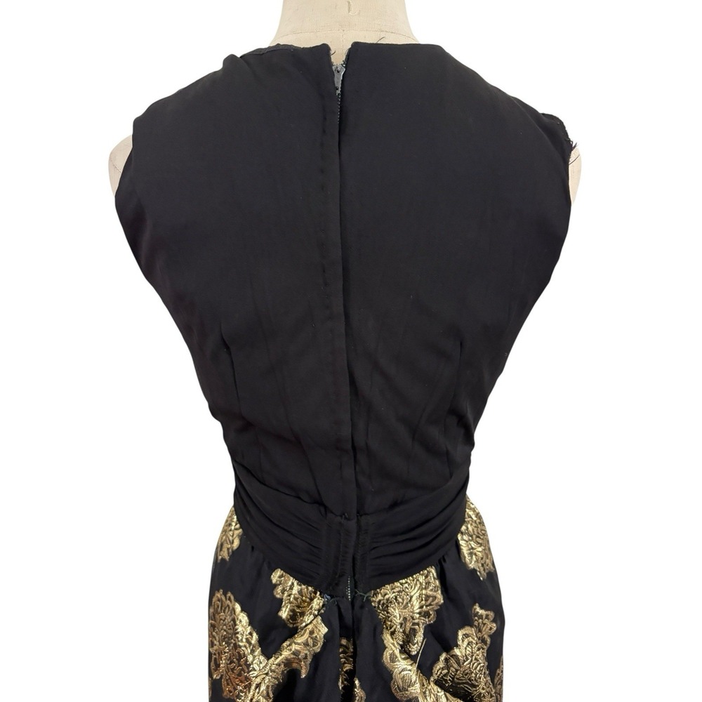 Vtg 50s 60s Parade NY Dress Cocktail Gold Brocade Silk Jersey Bodice Project - Picture 7 of 10
